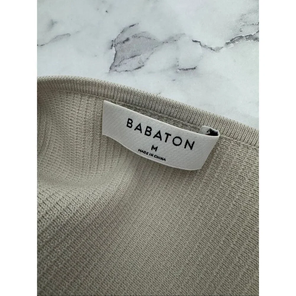 Aritzia Babaton Sculpt Knit Scoopneck Longsleeve M